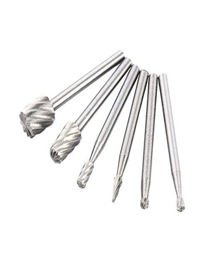 UPTODATETOOLS 6PCS Rotary Burr Practical Multi Drill Bits Wood Shank Set Rotary Burrs Milling Cutter File Abrasive Carving Tools for Dremel Accessories - Image 3